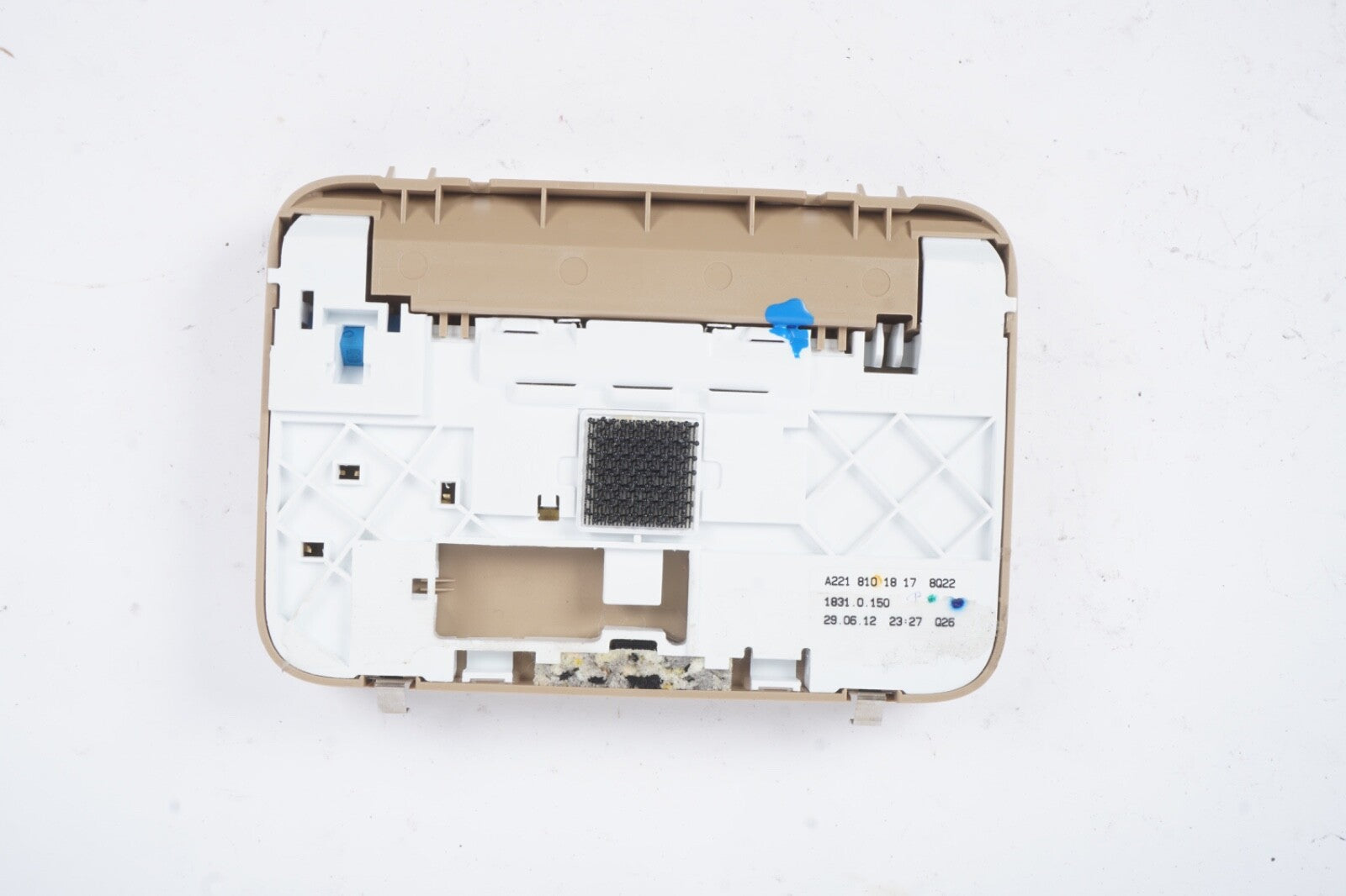 10-13 Mercedes W221 S400 S550 Rear Overhead Vanity Mirror Beige 2218101817 OEM