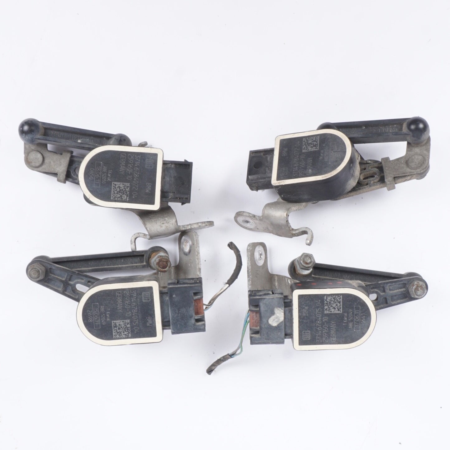 2009 - 2015 BMW 750I FRONT REAR LEFT RIGHT SIDE HEIGHT LEVER SENSOR OEM SET OF 4