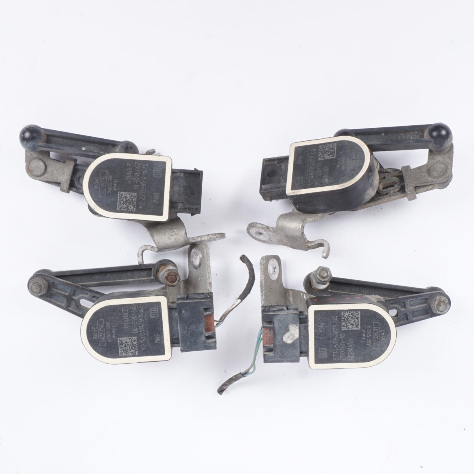 2009 - 2015 BMW 750I FRONT REAR LEFT RIGHT SIDE HEIGHT LEVER SENSOR OEM SET OF 4