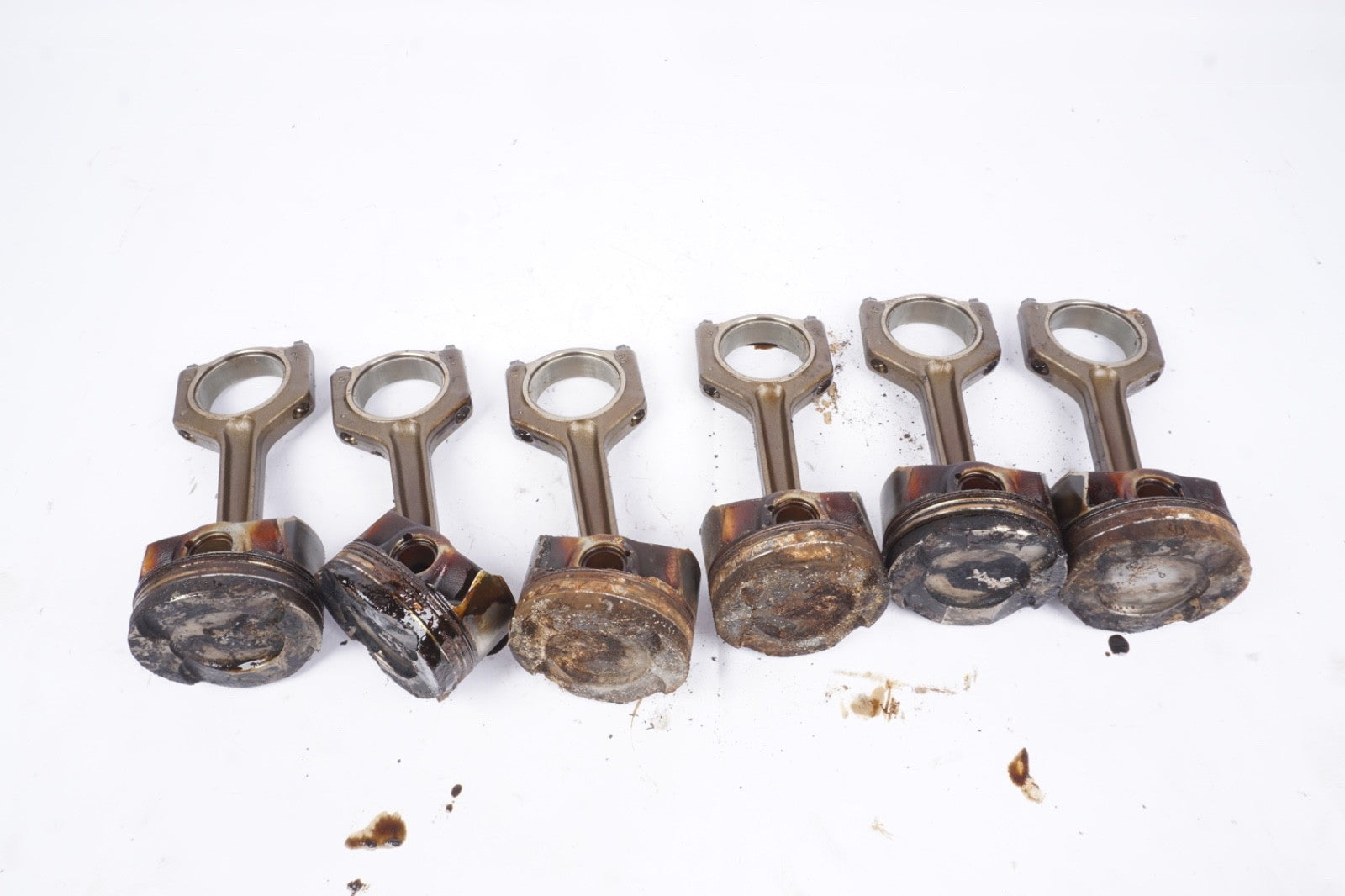 2011-2017 BMW F30 335i F10 535i 640 N55 6-Cyl Piston and Connecting Rod Set of 6