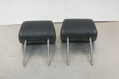 2005 - 2011 AUDI A6 FRONT DRIVER PASSENGER HEAD RESTS BLACK LEATHER