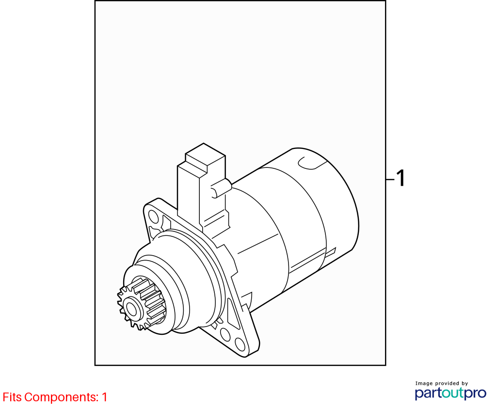 2014-2022 Volkswagen Passat Starter Motor 02M911024R OEM