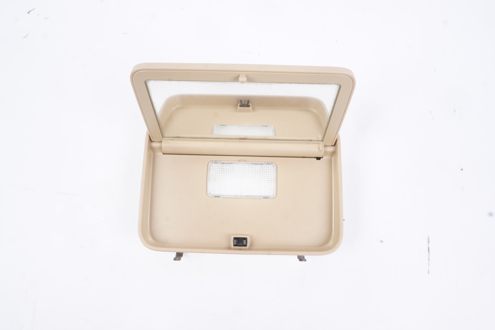 07-13 Mercedes W221 S550 S400 Rear Overhead Vanity Mirror Beige 2218101817 OEM