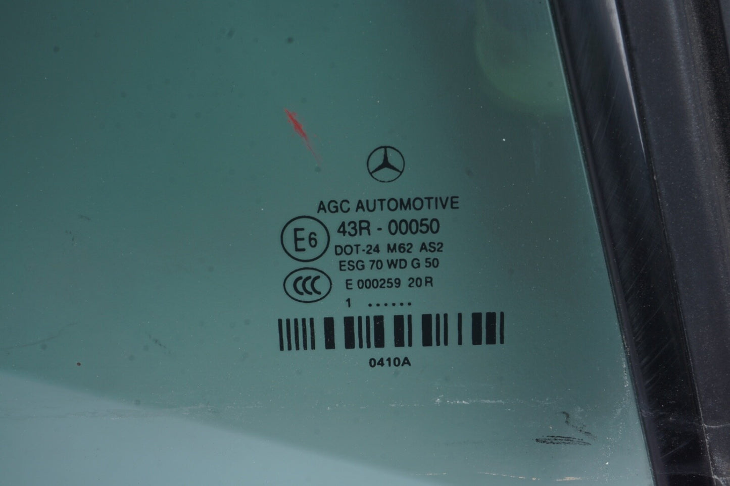 11-17 Mercedes W207 E350 Convertible Rear Right Quarter Window Glass OEM