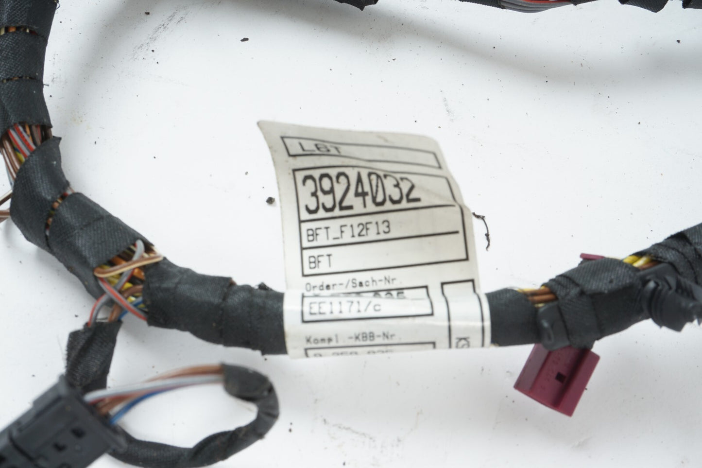 2012 - 2015 BMW 650i 640i COUPE FRONT RIGHT PASSENGER DOOR WIRE HARNESS OEM