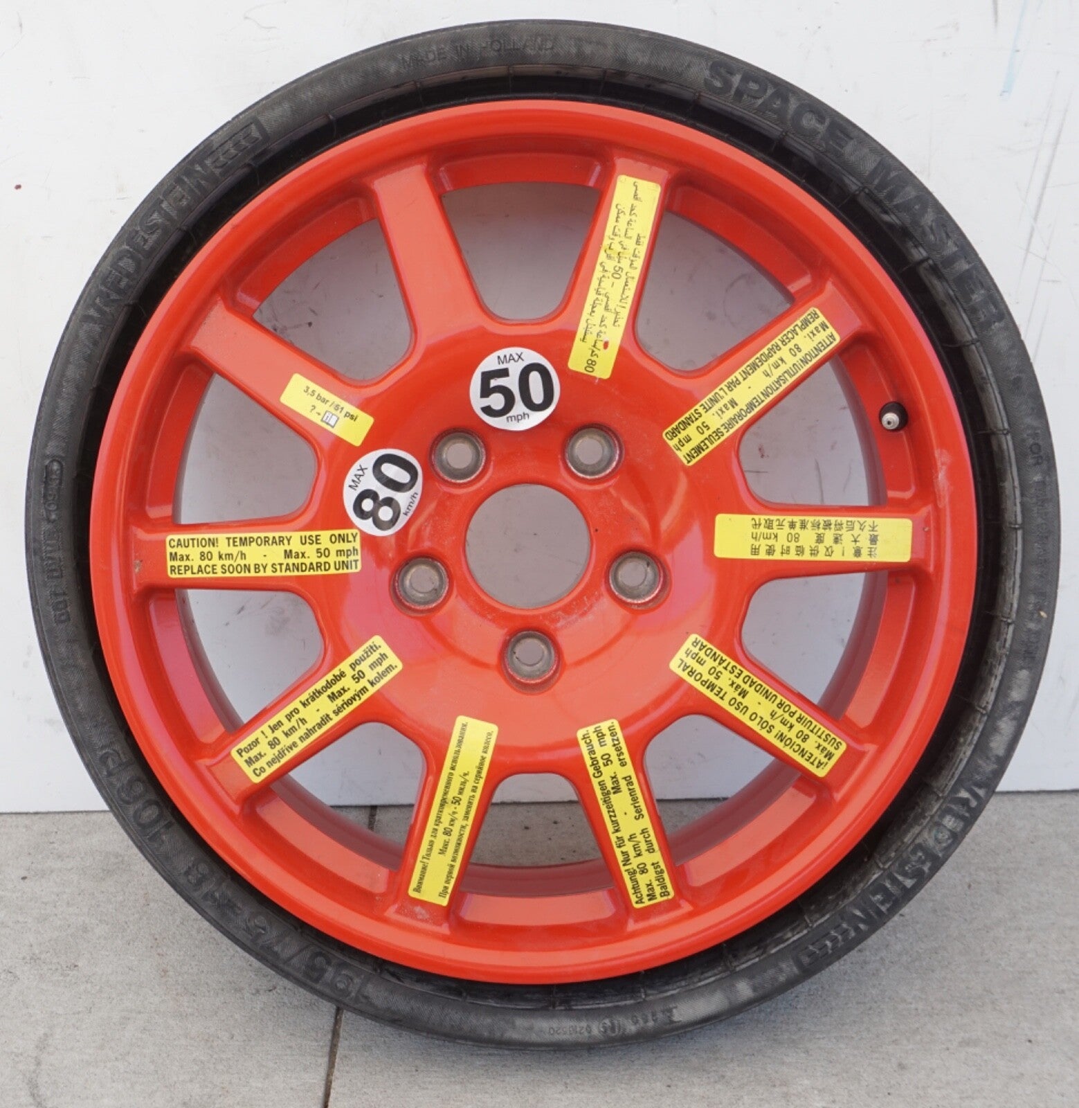 2011-2018 PORSCHE CAYENNE Q7 TOUAREG OEM  SPARE WHEEL TIRE RIM 7P0601027A