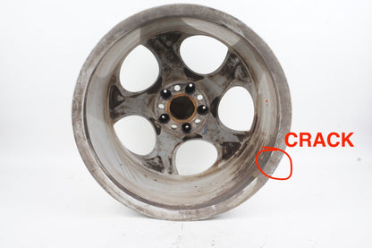03-12 Mercedes R230 SL500 Complete Wheel Tire Rim Set 8.5 x 9.5 R18 HAS CRACK