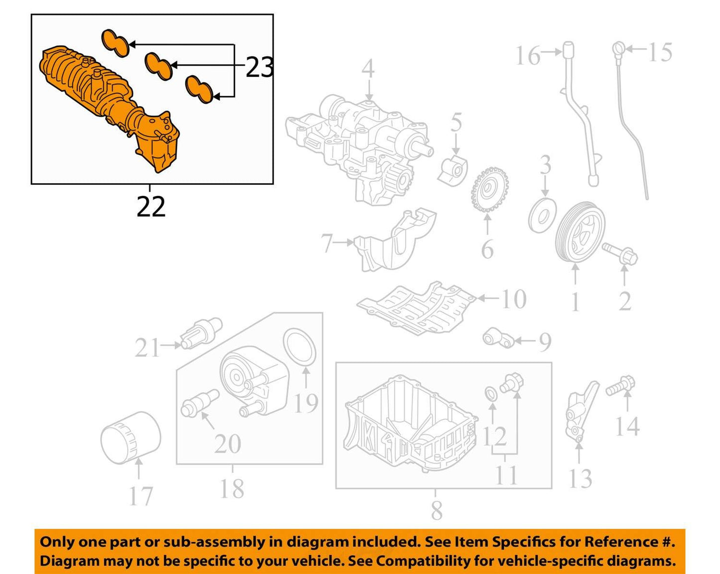 2018 - 2021 FORD ECOSPORT UPPER AIR INTAKE MANIFOLD 1.0L OEM