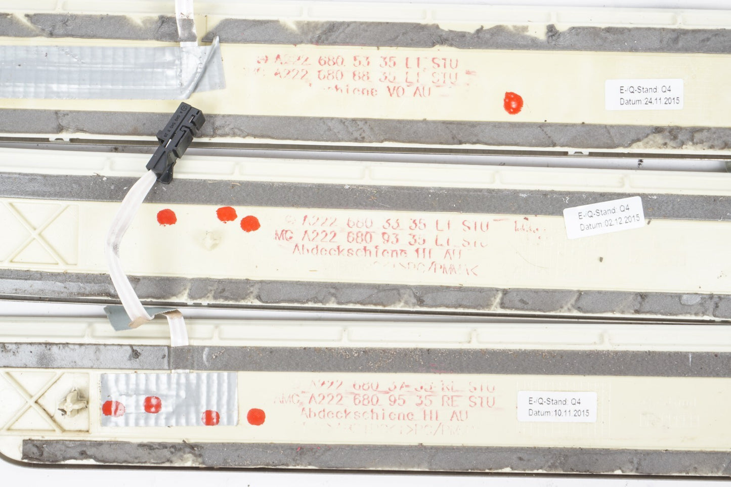14-20 Mercedes S550 W222 Illuminated Door Step Sill Panel Set of 3 OEM