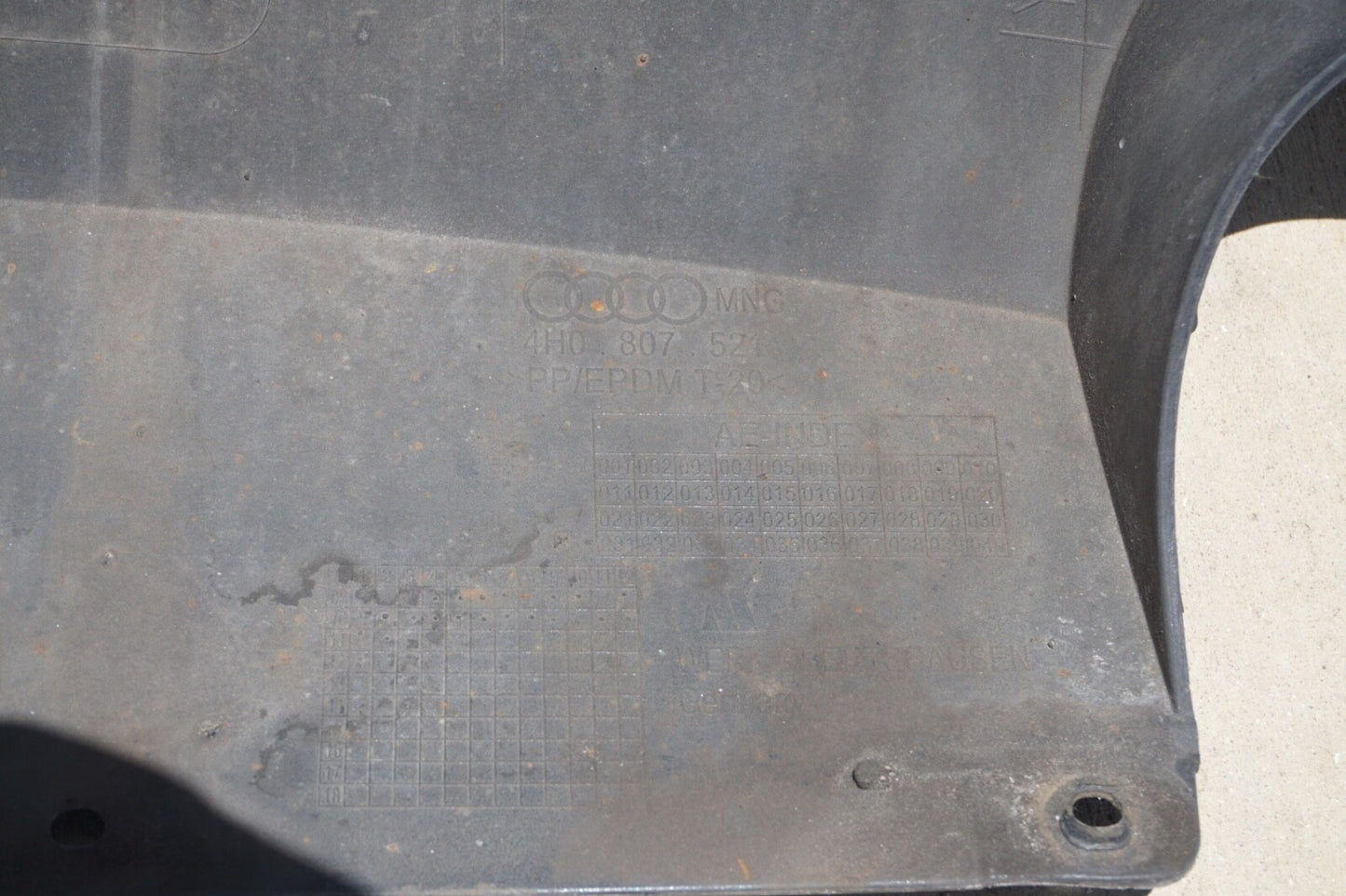 2011 - 2014 Audi A8 A8L Rear Bumper Cover Panel Blue
