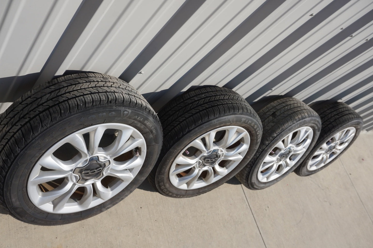 2016 - 2018 Fiat 500 Rim Rims Wheel Wheels OEM Aluminum 17x7 SET