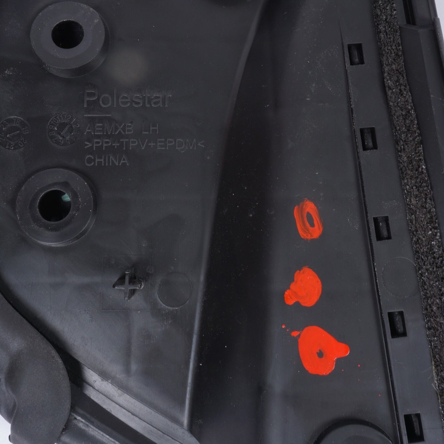2021-2024 POLESTAR 2 REAR LEFT SIDE DOOR PANEL TRIM BEZEL MOLDING
