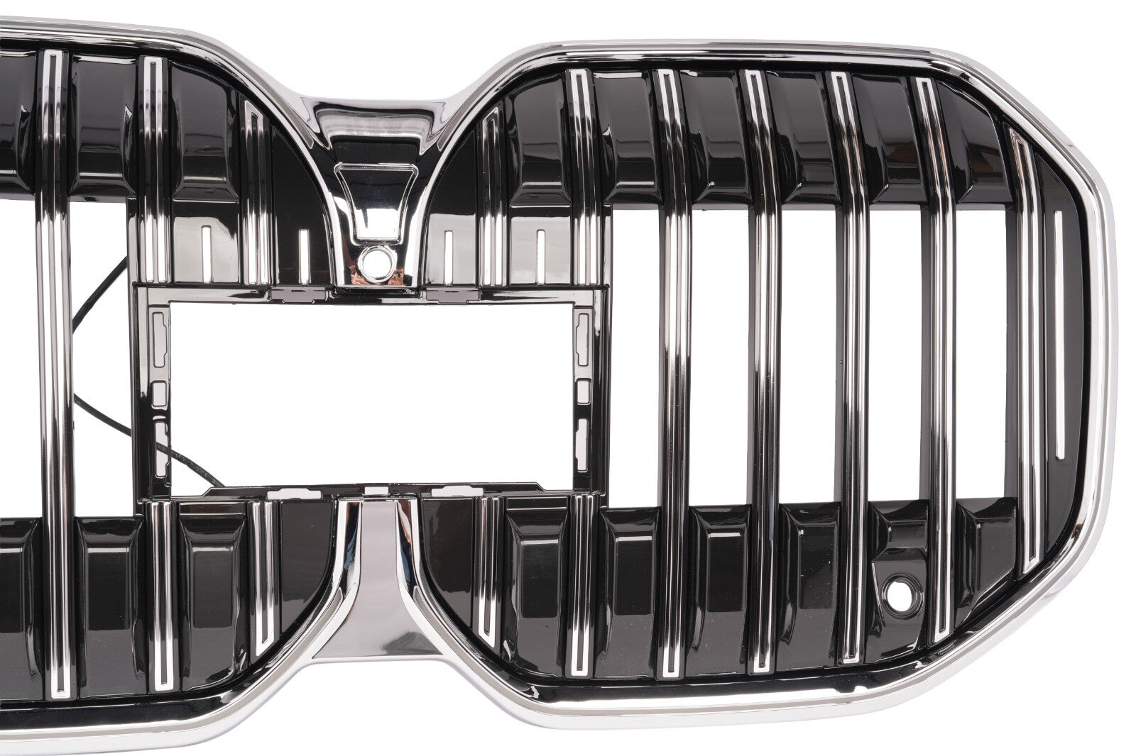 For 2025 BMW 7 Series G70 Glossy Chrome LED Front Bumper Grill Grille Trim