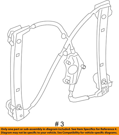2011-2018 Audi A8L Front Window Regulator & Motor Right Passenger Side OEM