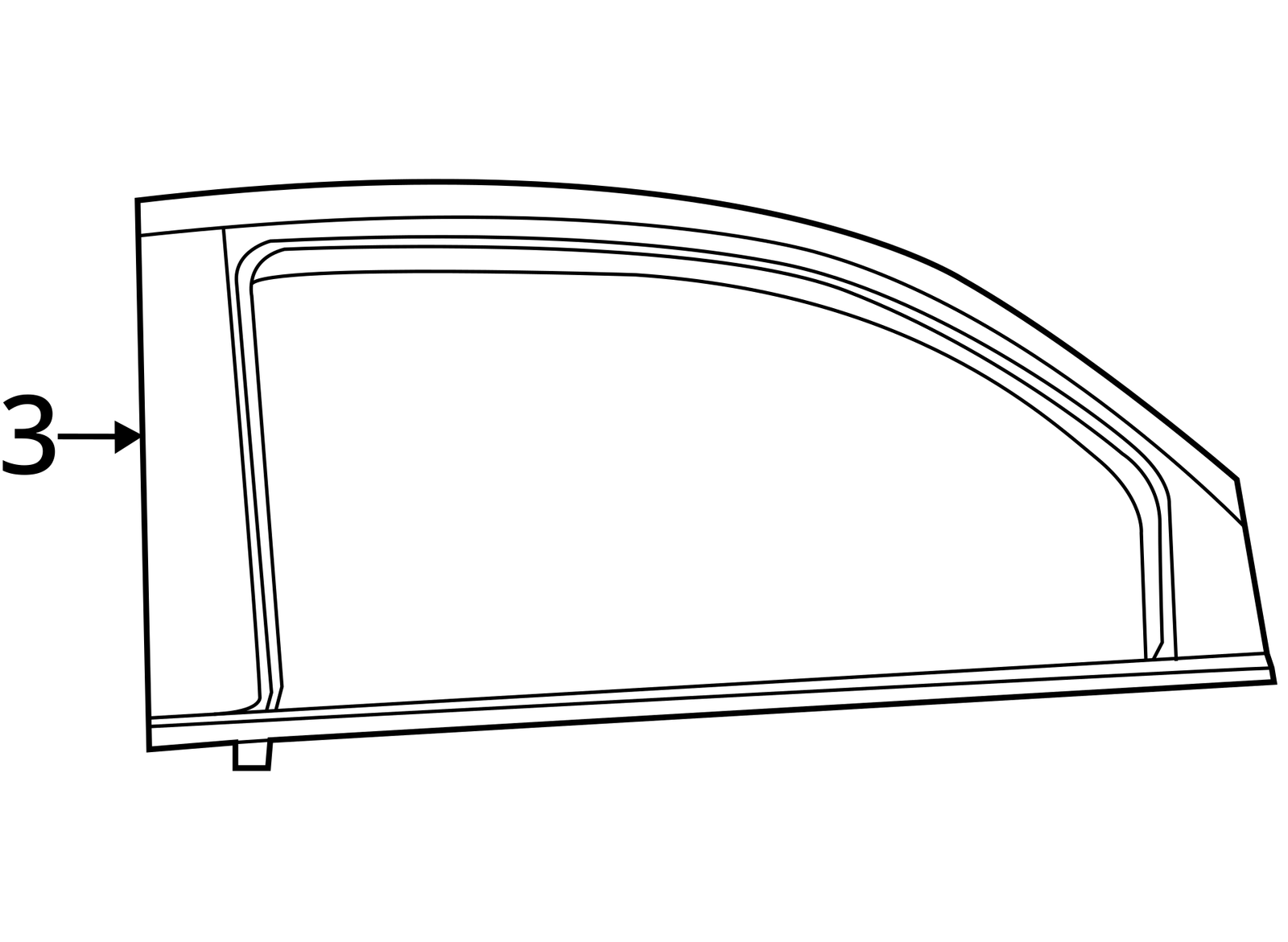2012-2019 fiat 500 Front Left Right Forward Door Reveal Molding Trim Panel
