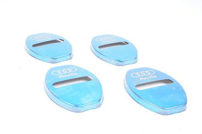 2011 - 2018 AUDI A8 A8L DOOR LOCK LATCH STRIKER COVER OEM   -SET- OF 4-
