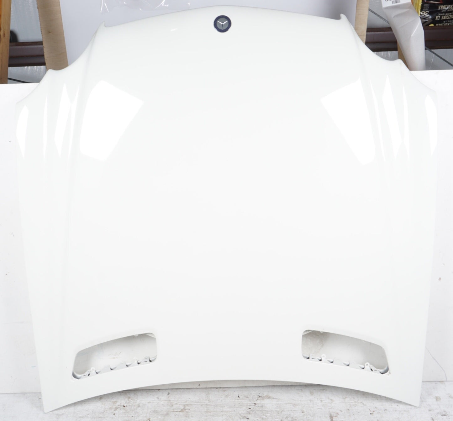 03-08 Mercedes R230 SL500 SL550 SL55 AMG Hood Cover Panel Assembly WHITE