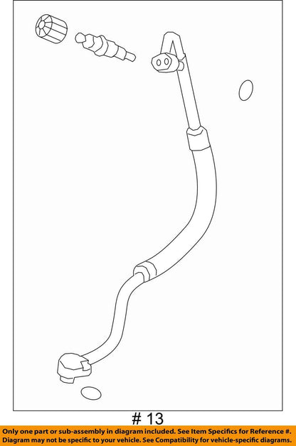 2012 - 2017 AUDI C7 A6 A7 3.0L A/C AIR CONDITION HOSE LINE OEM - 4G0260707N