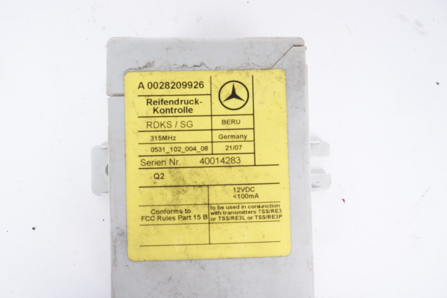 03-05 Mercedes R230 SL500 SL55 Tire Pressure Monitoring System TPMS Receiver OEM