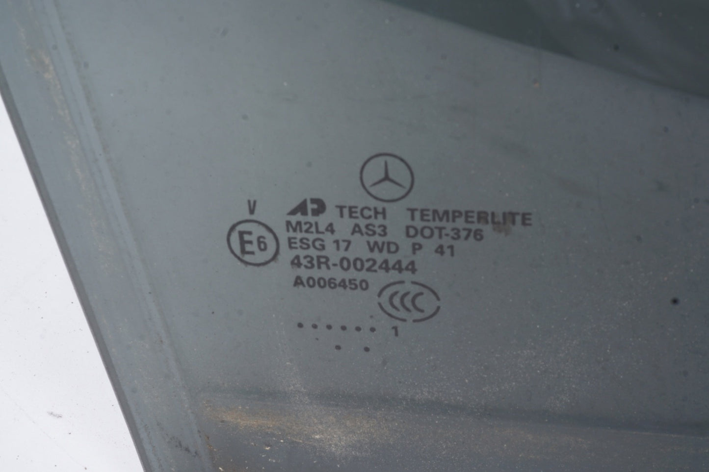 06-11 Mercedes W164 ML450 ML500 Rear Right Passenger Side Door Window Glass OEM