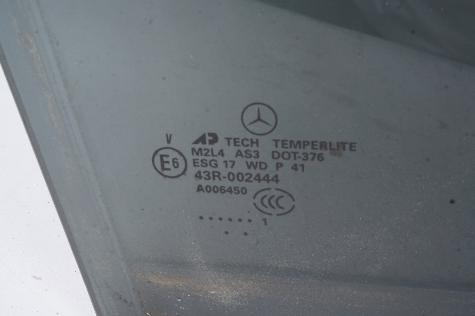 06-11 Mercedes W164 ML450 ML500 Rear Right Passenger Side Door Window Glass OEM