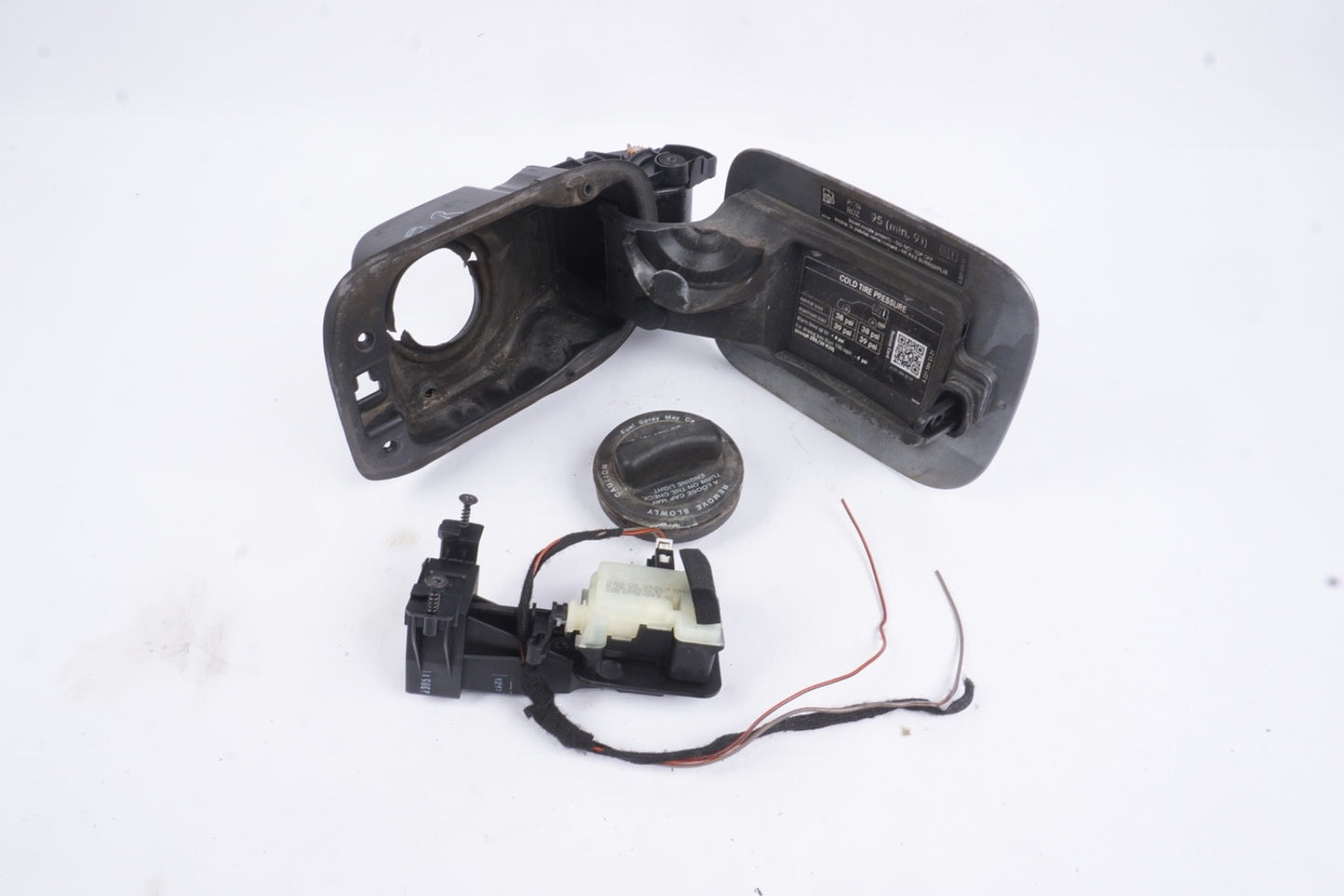 07-13 Mercedes W221 S550 S63 Fuel Tank Door & Cap w/ Actuator Motor OEM
