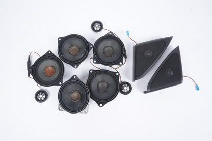 2010-2015 BMW 740Li 750Li Logic7 Midrange Door Speaker Speakers Set  9141501 OEM