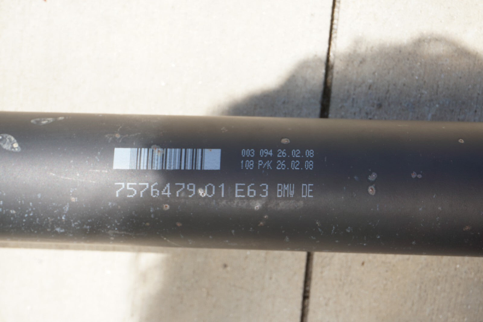 06-10 BMW E64 650i 4.8l AT Rear Driveshaft 7576479 OEM