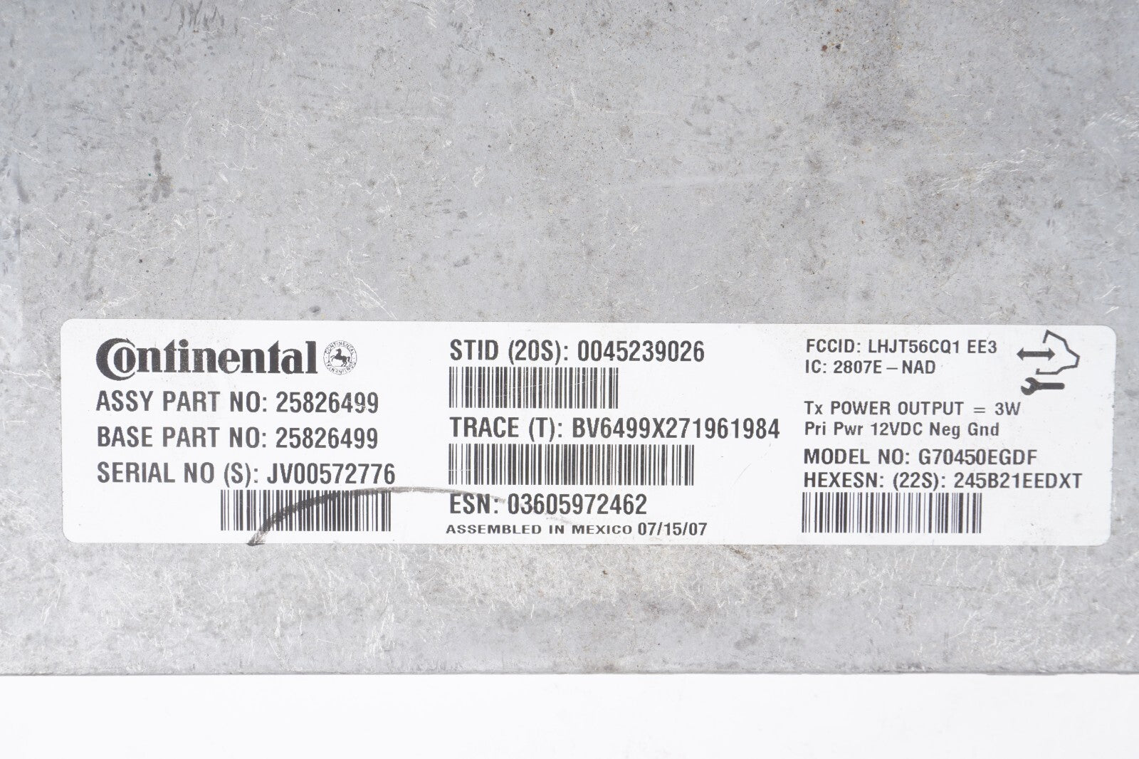 2007 - 2009 Chevy Suburban Communication Computer Module 25826499 OEM