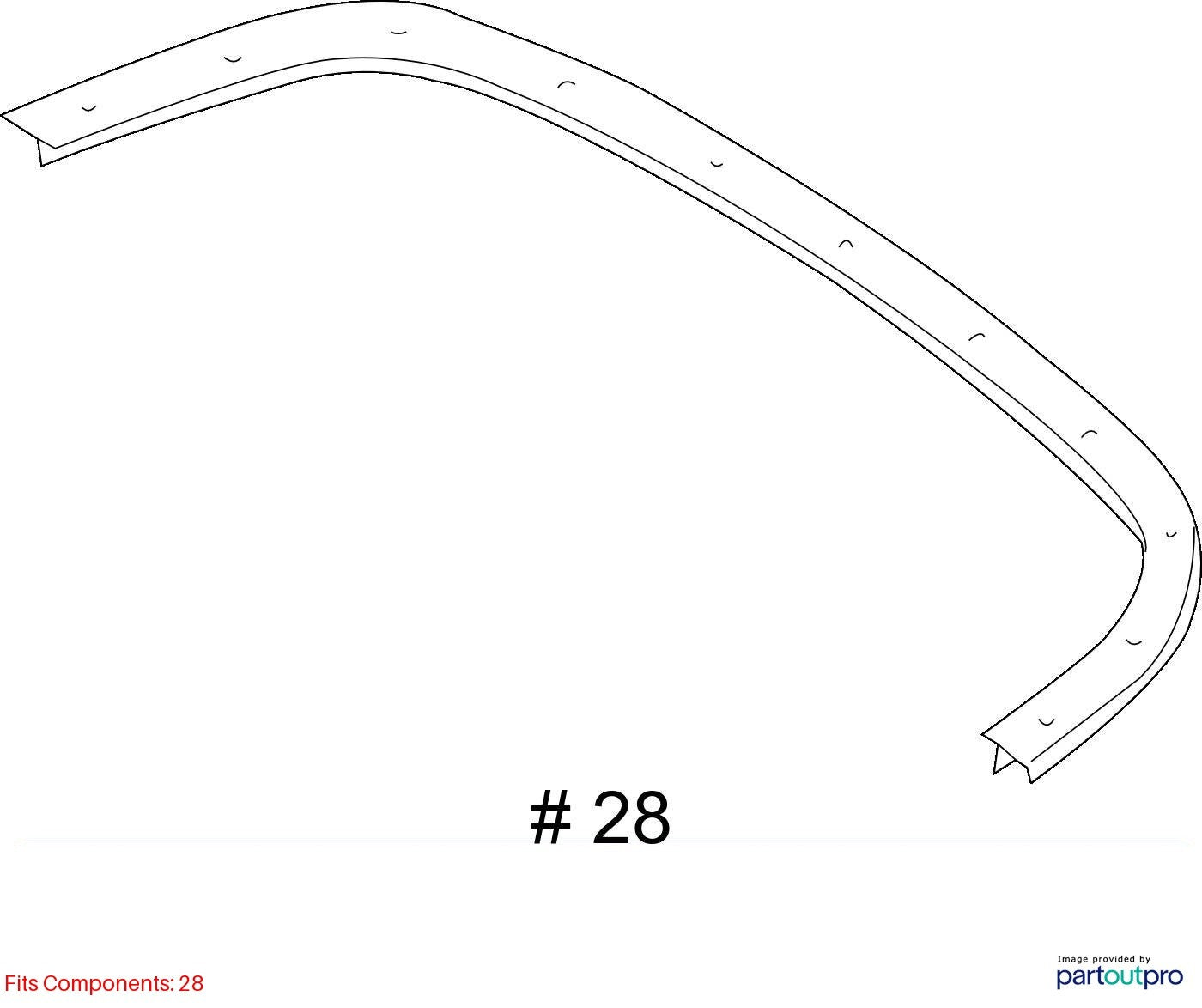 11-17 Mercedes W207 E550 E350 Convertible Top Roof Rear Cover Panel Molding OEM