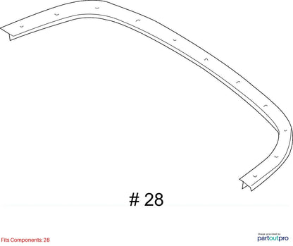 11-17 Mercedes W207 E550 E350 Convertible Top Roof Rear Cover Panel Molding OEM