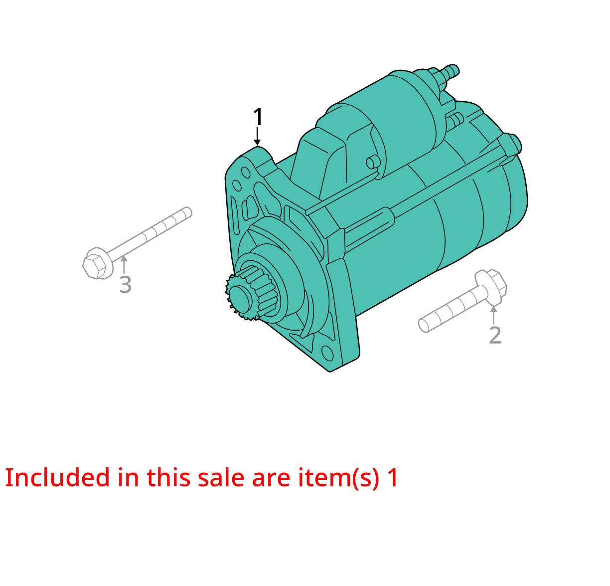 2012 - 2014 AUDI A7 3.0L ENGINE STARTER MOTOR 06E911024A OEM