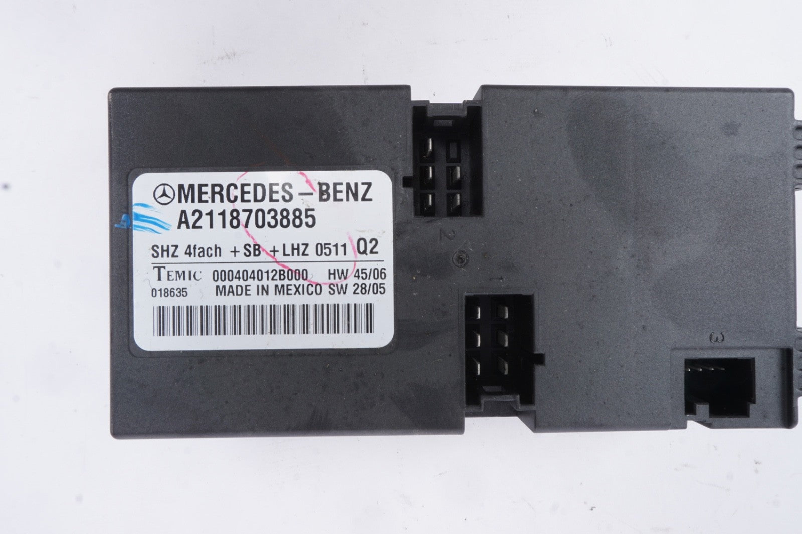 2006 - 2011 MERCEDES W164 ML350 REAR HEATED SEAT CONTROL MODULE UNIT OEM