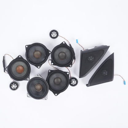 2010-2015 BMW 740Li 750Li Logic7 Midrange Door Speaker Speakers Set  9141501 OEM