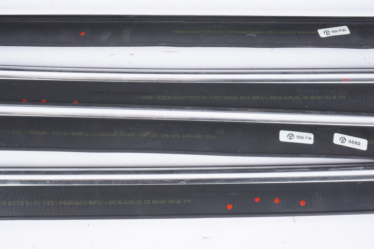 2011-2017 Audi A8L D4 Front Rear Left  Right Door Window Belt Molding Trim  SET