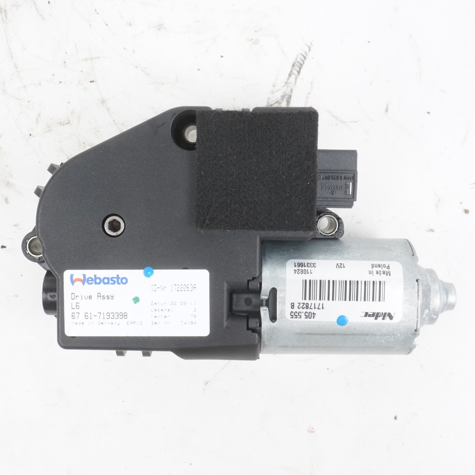 2012 – 2017 BMW 650i 640I Front Sunroof Motor OEM 7193398