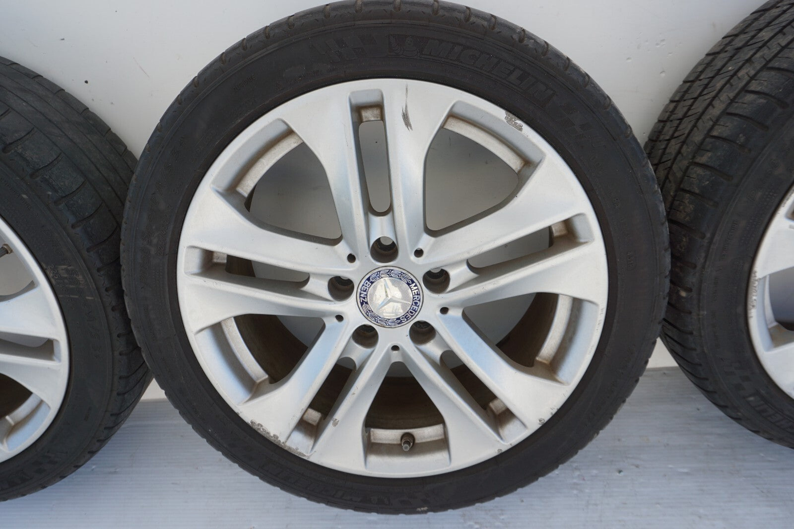 08-14 Mercedes C250 C300 C350 W204 ALLOY WHEEL RIM & TIRE R17 SET OF 4 OEM
