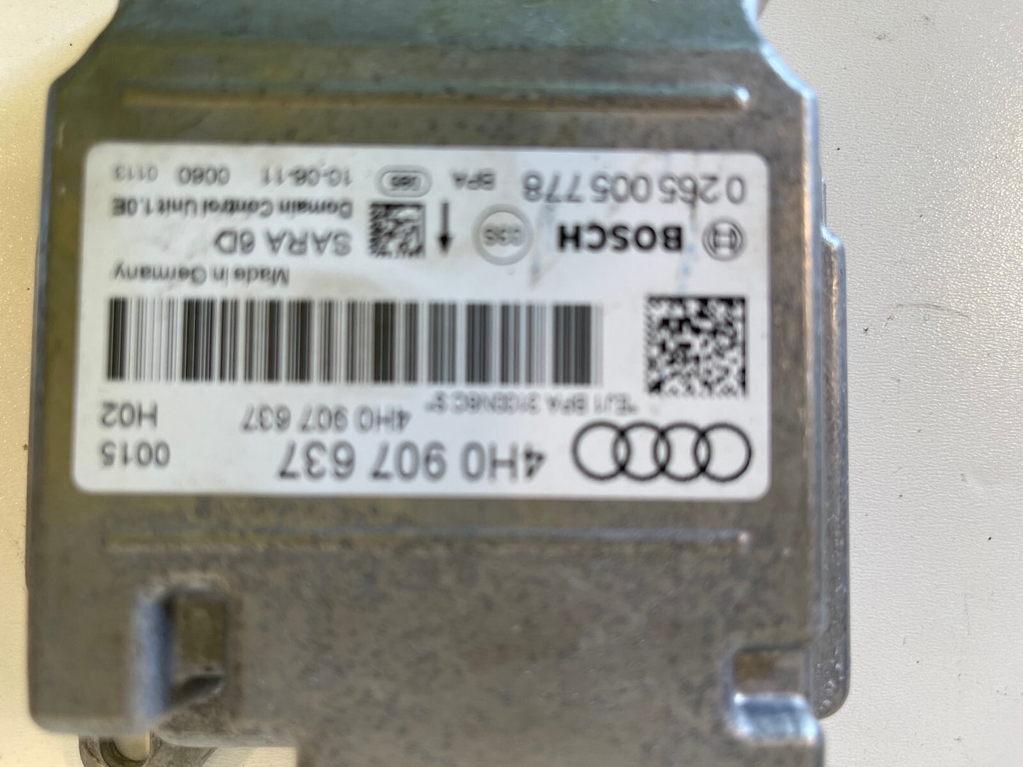 2011-2018 AUDI A8 A8L S8 YAW RATE ESP SENSOR MODULE 4H0907637 OEM