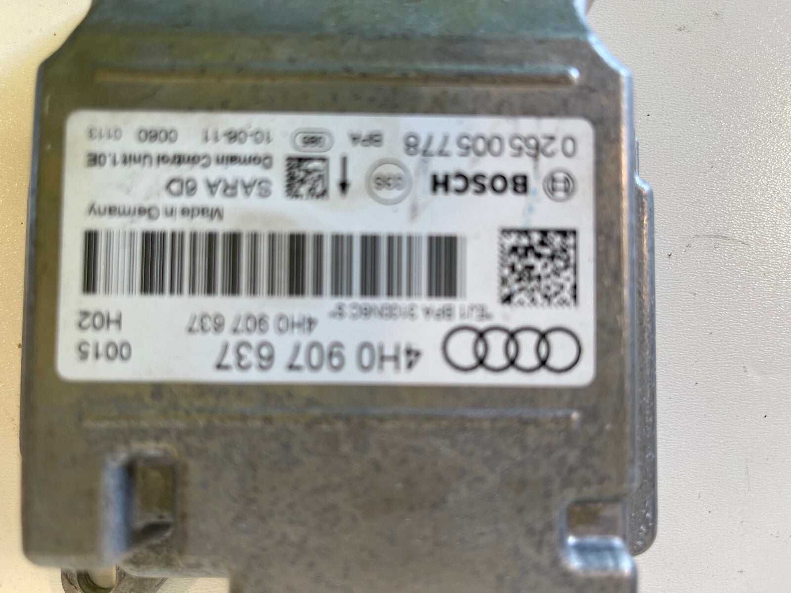 2011-2018 AUDI A8 A8L S8 YAW RATE ESP SENSOR MODULE 4H0907637 OEM