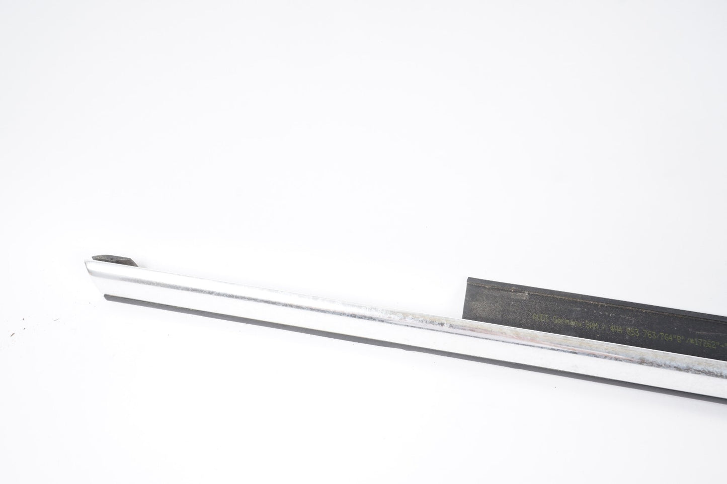 11-17 AUDI A8L REAR LEFT DRIVER SIDE DOOR WINDOW BELT MOLDING CHROME OEM