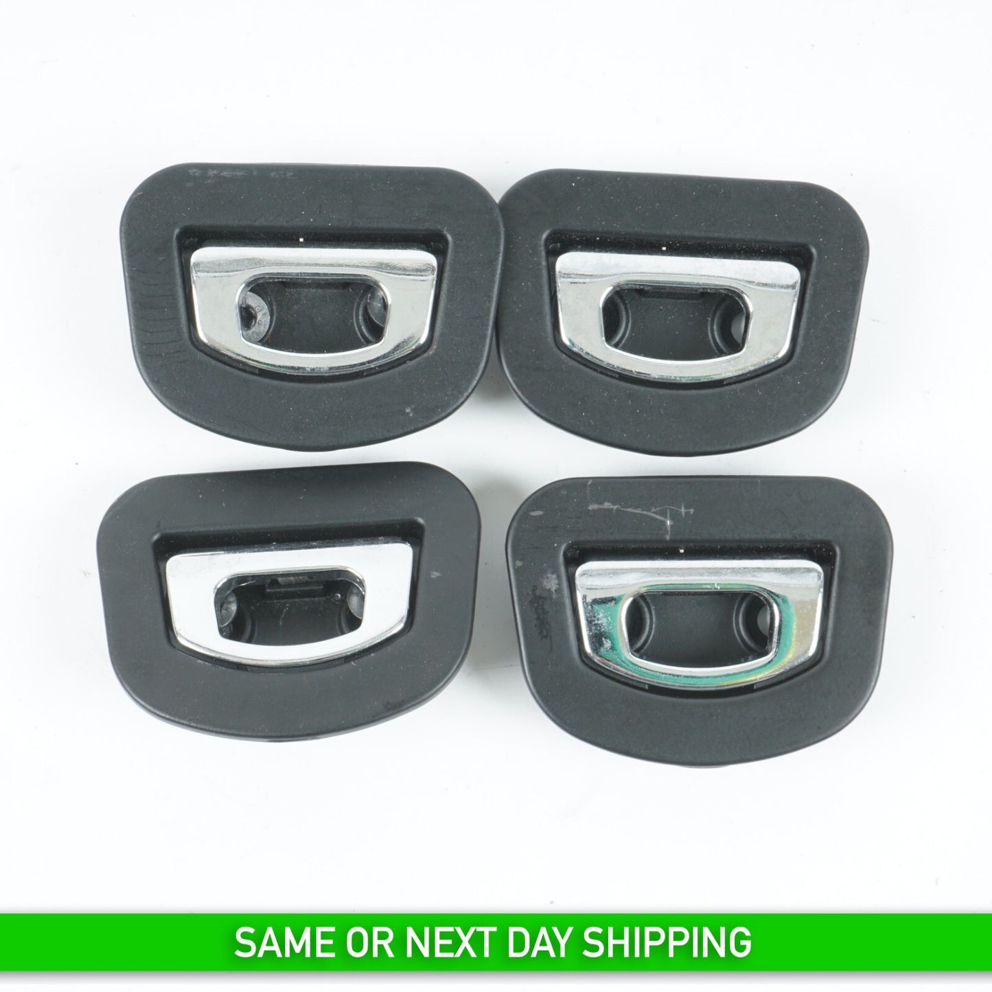 14-20 MASERATI QUATTROPORTE CARGO HOOKS TRUNK TIE DOWN TRIM PLATE SET OEM