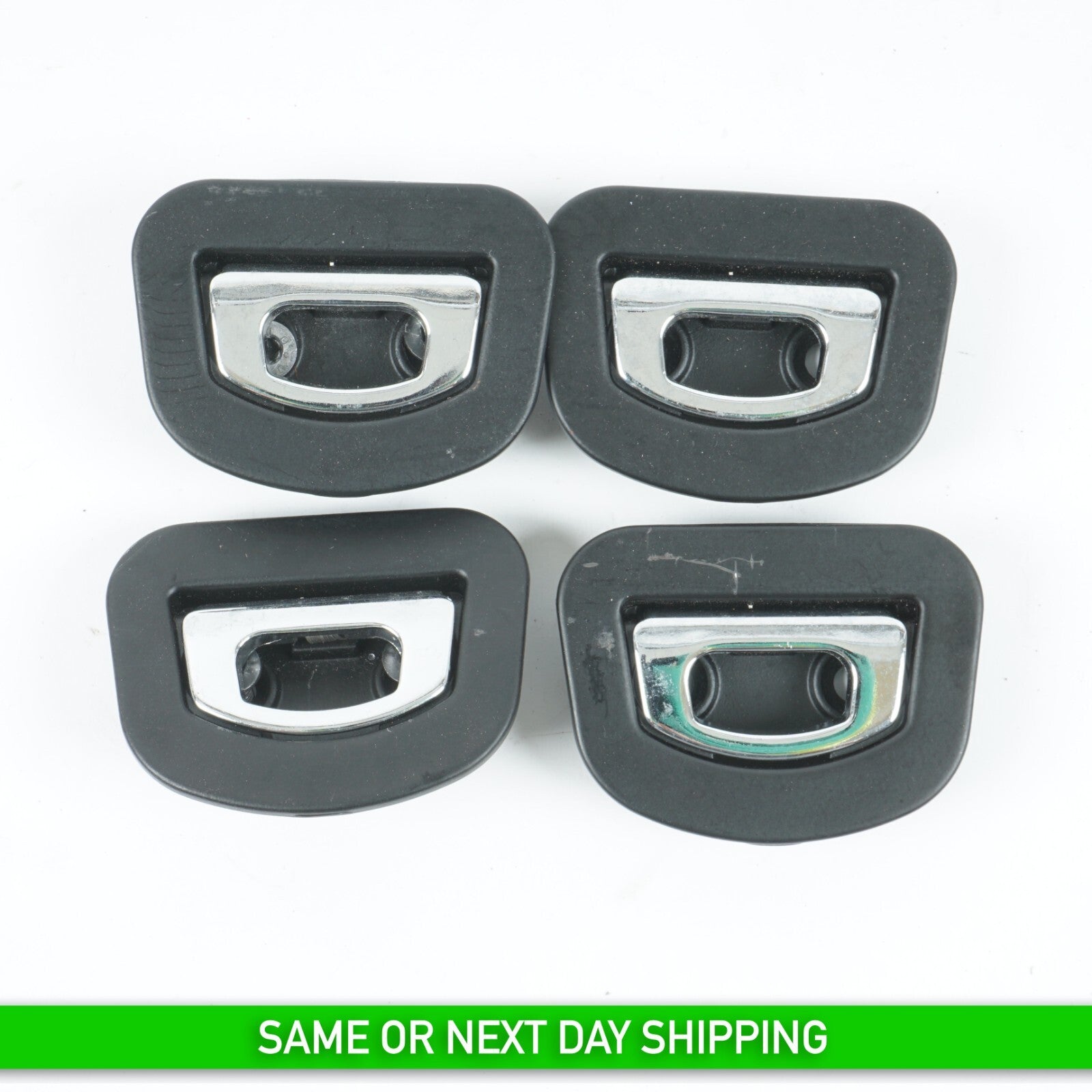 14-20 MASERATI QUATTROPORTE CARGO HOOKS TRUNK TIE DOWN TRIM PLATE SET OEM