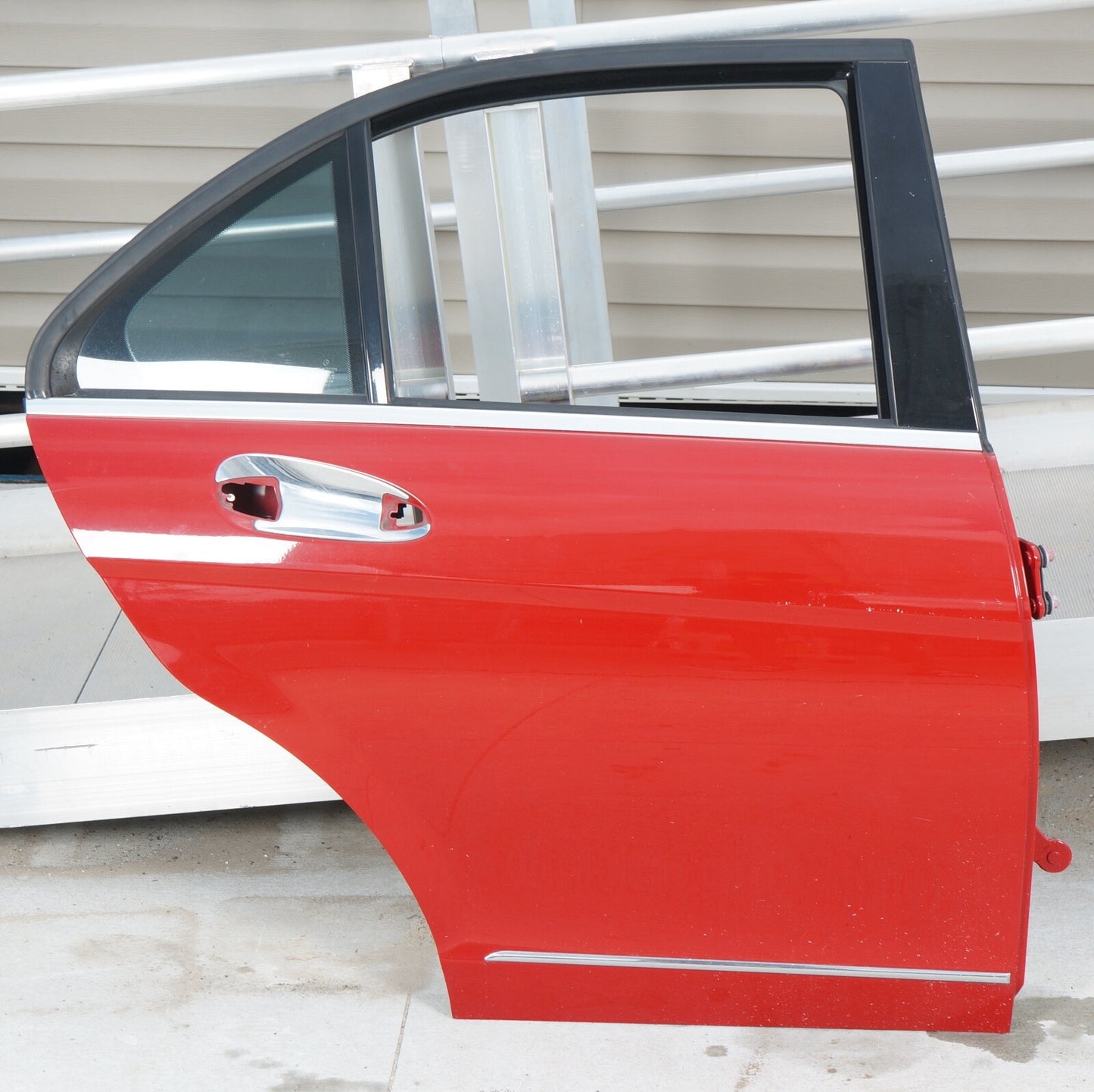 08-14 Mercedes C300 C250 C350 Sedan Rear Right Side Door Shell Red OEM