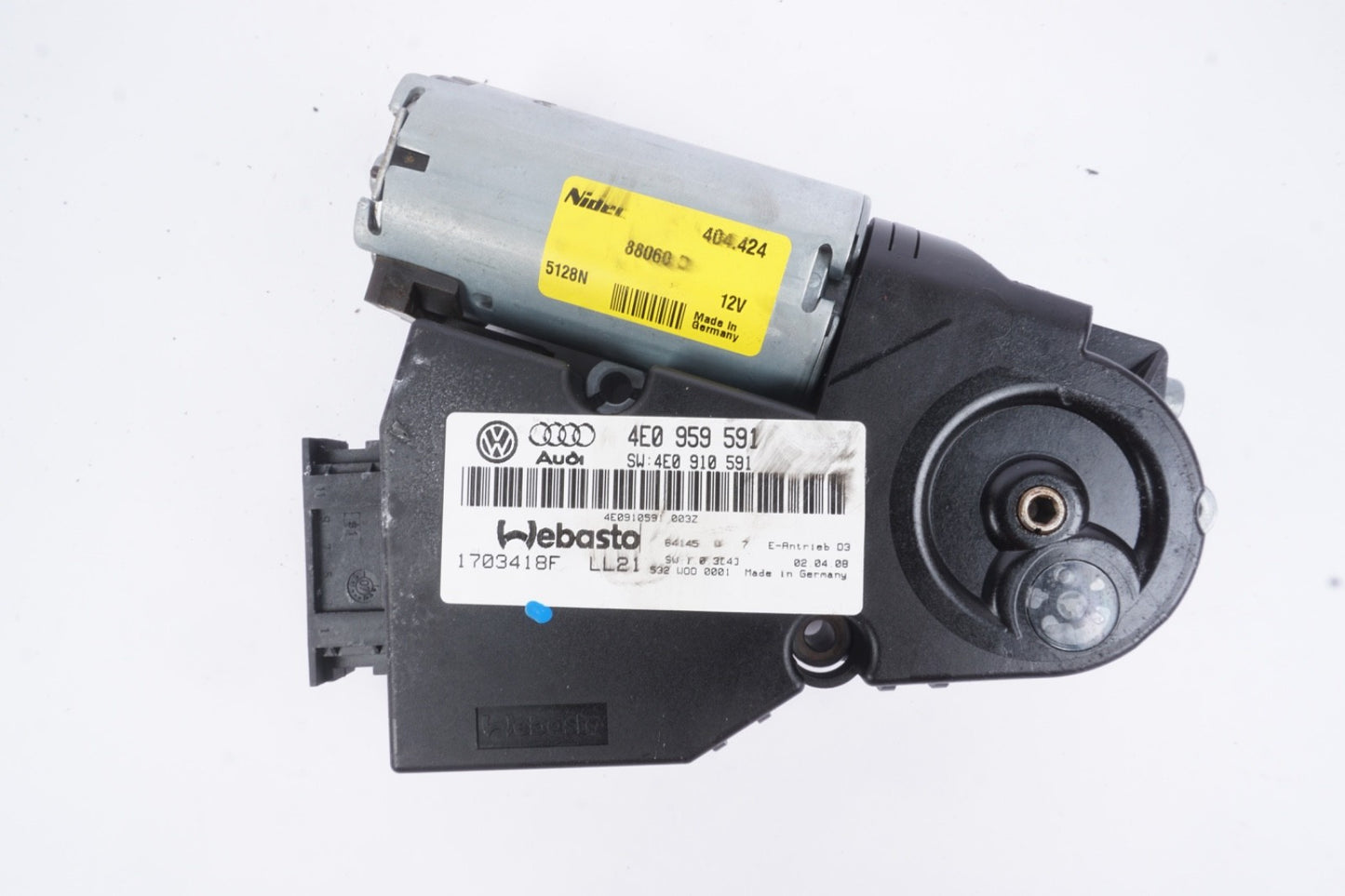 2004 - 2009 Audi A8 Quattro Sunroof Motor 4E0959591B OEM