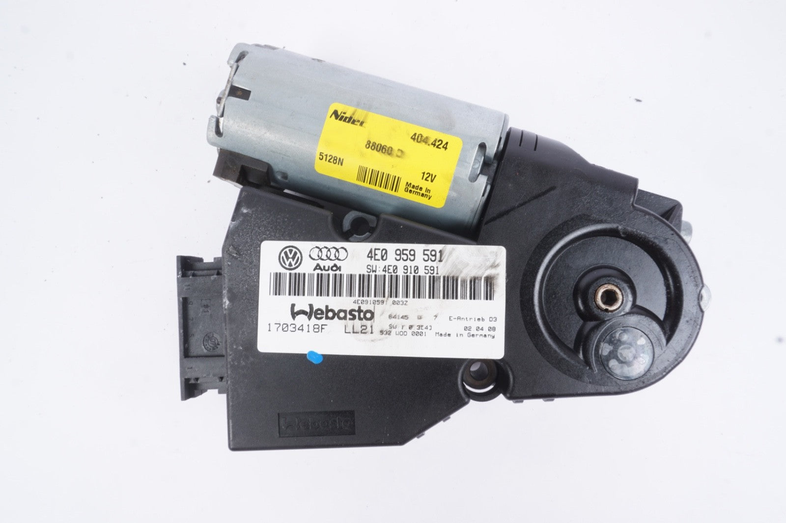 2004 - 2009 Audi A8 Quattro Sunroof Motor 4E0959591B OEM