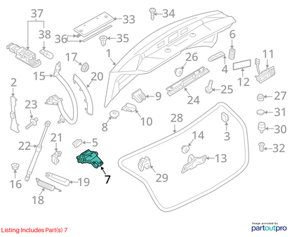 2006 - 2011 Audi A6 Rear Tailgate Trunk Lid Lock Latch Actuator OEM