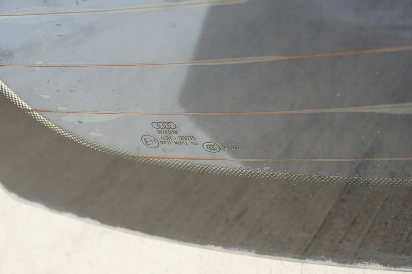 2011-2018 AUDI A8 Rear Back Window Glass Windshield OEM