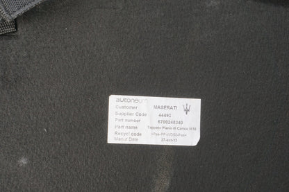2014 - 2019 MASERATI GHIBLI TRUNK FLOOR COVER MAT CARGO LINER OEM