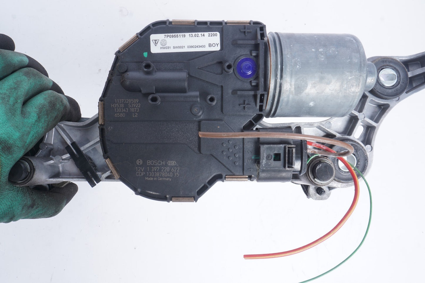 11-18 Porsche Cayenne 958 Windshield Wiper Motor & Linkage Transmission OEM