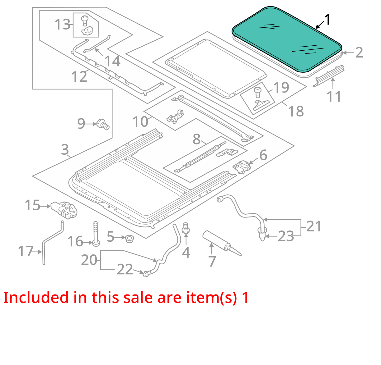 2011-2018 PORSCHE CAYENNE SUNROOF SUN ROOF GLASS WINDOW OEM